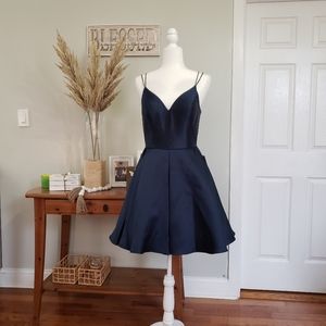 NWT Alyce Paris V Neckline Mikado Fit And Flare Cocktail Dress